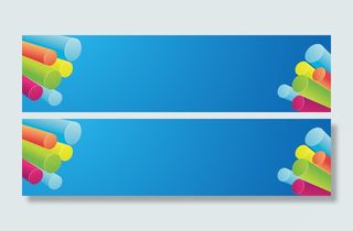 简约蓝色底纹banner背景高清