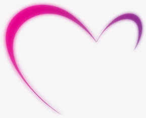 渐变心桃发光线条免抠