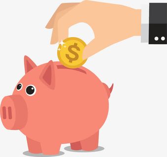 往存钱罐投金币免抠