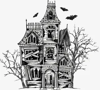 万圣节城堡免抠