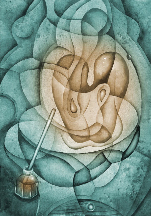 抽象油画装饰画免抠