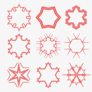 多边形几何对称花纹素材免抠