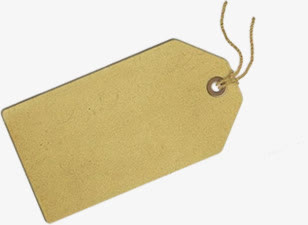 黄色纸张书签印章免抠