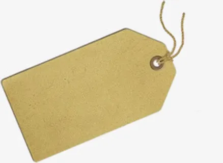 黄色纸张书签印章免抠