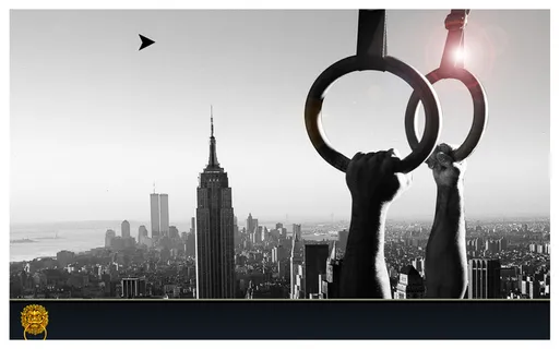 力量坚持吊环广告背景高清