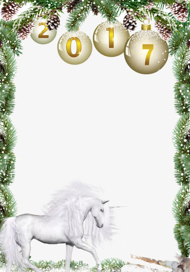 元旦圣诞新年边框免抠