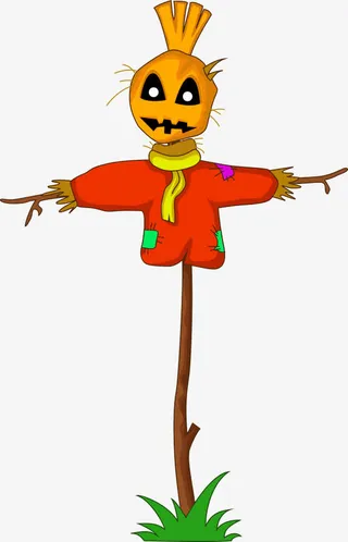 卡通稻草人免抠