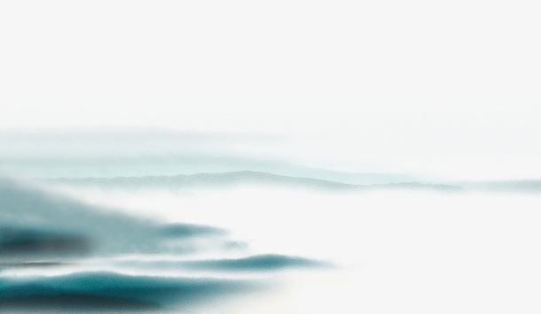 漂浮山水画免抠