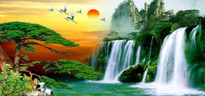 山水风景画高清