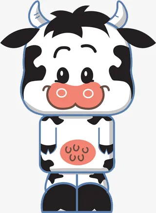 可爱奶牛免抠