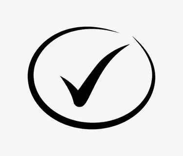 简约大方勾选符号免抠