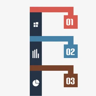 蓝色树状分支数据图免抠