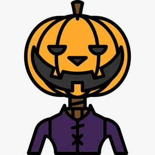 万圣节南瓜头稻草人2免抠