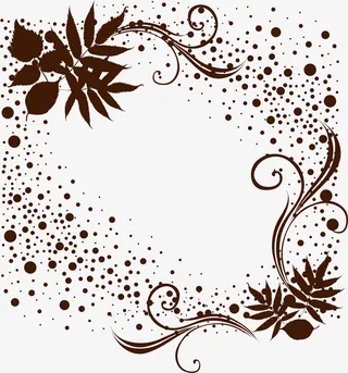 创意复古花纹边框免抠