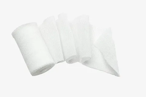 白色的散开纱布免抠