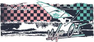 夏天风冲浪矢量背景