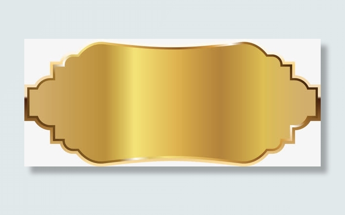 金色渐变标志免抠标签元素