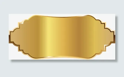 金色渐变标志免抠标签元素