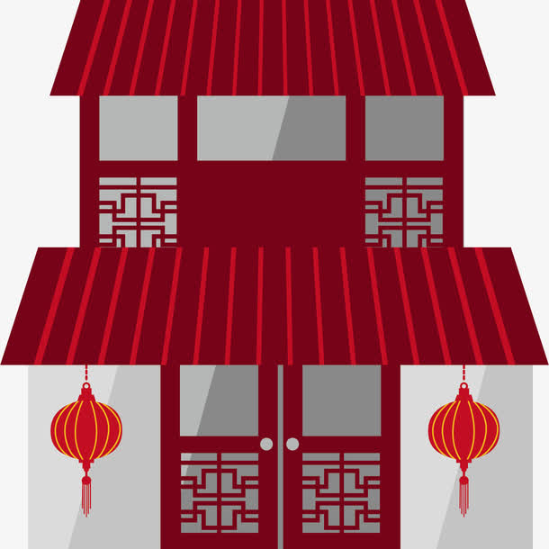 灯笼房子免抠