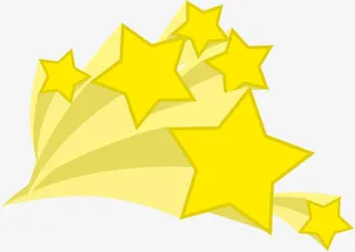 黄色五角星金秋特价免抠