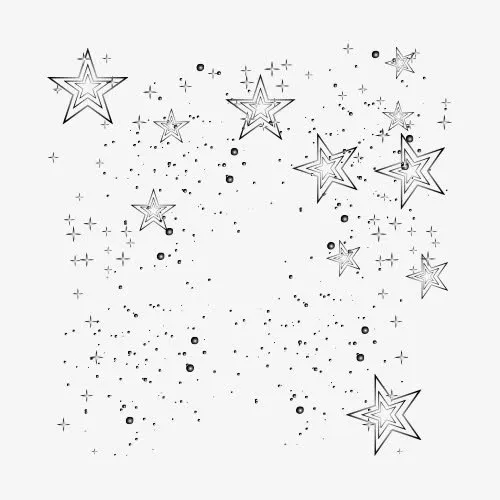 漂浮的雪花和星星免抠素材免抠