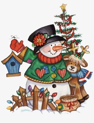 圣诞雪人免抠