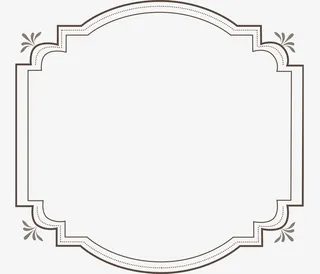 复古浪漫欧式花边边框免抠