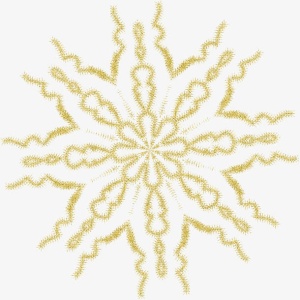 金色漂浮雪花免抠