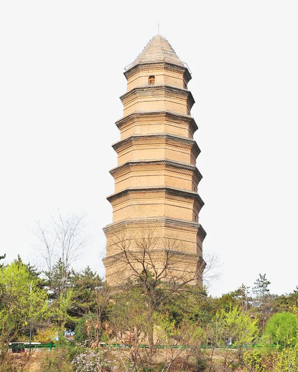延安宝塔景点免抠