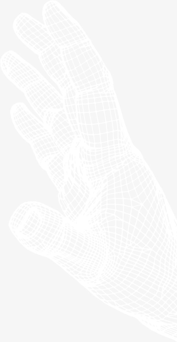 线条手掌科技透明png素材免抠