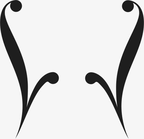 角花底纹花型对称平面图形免抠