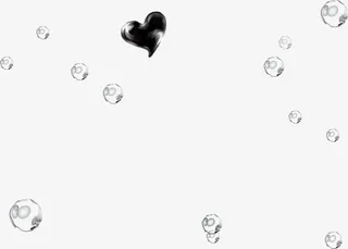 创意手绘质感水珠造型爱心设计免抠