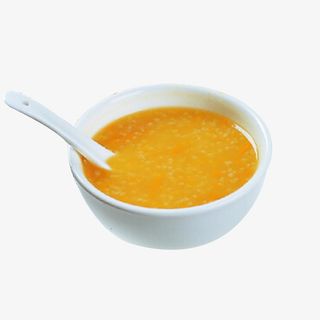 一碗熬好的有机小米南瓜粥免抠