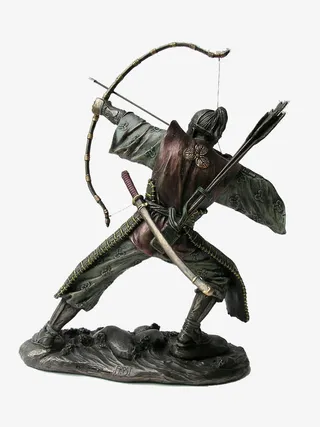 后羿射箭铜雕摄影免抠