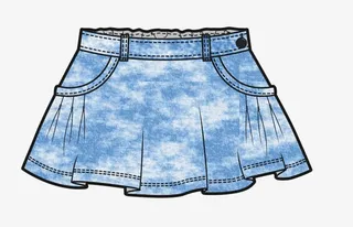 牛仔短裙免抠