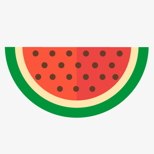 扁平化一块西瓜免抠