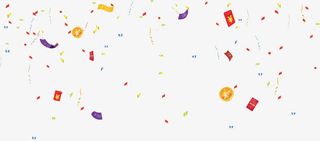 红包碎片漂浮元素免抠