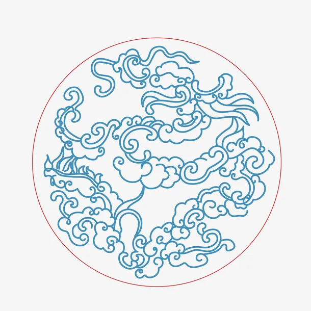 线性的祥云图免抠