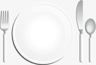 矢量白色盘子免抠