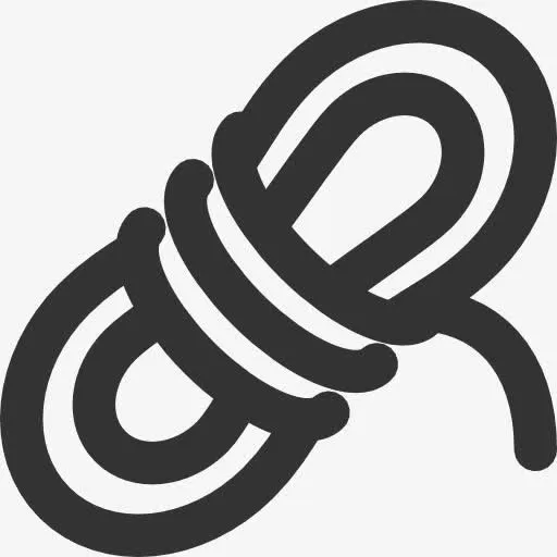 手绘黑色绳子图标免抠