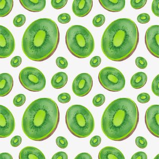 矢量手绘猕猴桃切片免抠