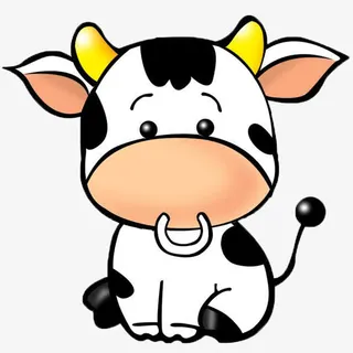 卡通奶牛免抠