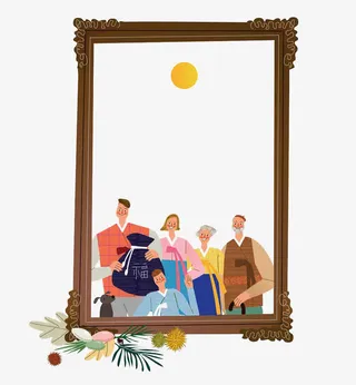 全家福相框免抠