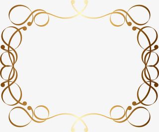 简约金色线条免抠