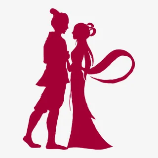 七夕牛郎织女相会免抠