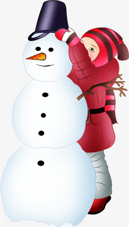 卡通雪人免抠