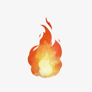 卡通红色火苗免抠