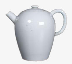 白瓷茶壶免抠