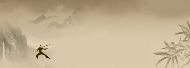 水墨画效果banner背景