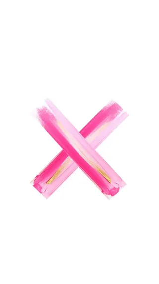 白色背景下的粉色交叉